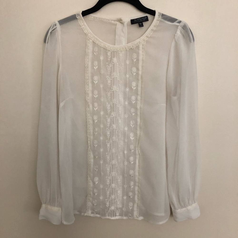 Top Shop Romantic Silk Blouse